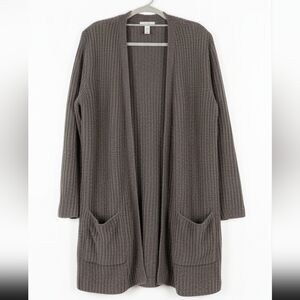 AStars Gray Chenille Open Cardigan